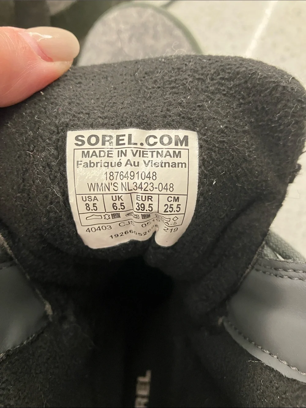 Sorel Explorer Joan Waterproof Winter Boots Gray Black Women’s 8.5